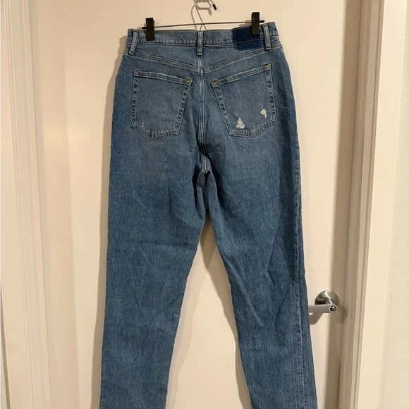 Abercrombie & Fitch The ‘90s Straight Ultra High Rise Blue Jeans Curve Love - Picture 4 of 8